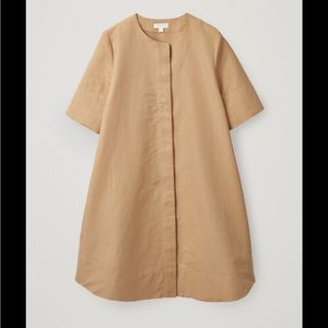 COS cotton-linen a-line shirt dress